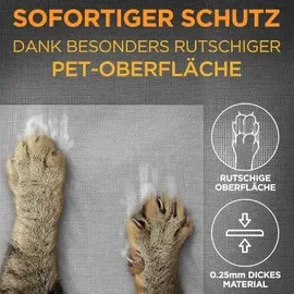 Tierhood Katzenschutz Selbstklebend 12 Stück Transparent