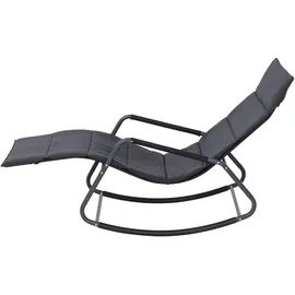 Siena Garden Aliano Schaukelliege 143 x 57 x 84 cm Schwarz