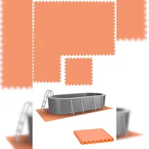 Eyepower Poolmatte orange 1,9 m2