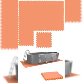 Eyepower Poolmatte orange 1,9 m2