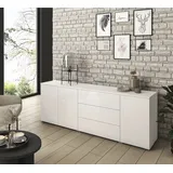 INOSIGN Sideboard »PARIS«, (1 St.), Moderne 190cm breite grifflose Kommode, vielseitig einsetzbar weiß