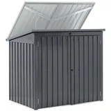 Uniprodo Mülltonnenbox Metall - 2 Tonnen (240 L) - abschließbar UNI_SHED_02
