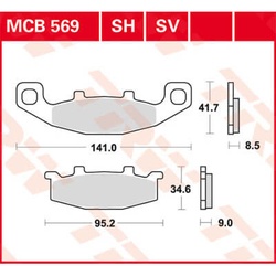 TRW Lucas Bremsbelag MCB569