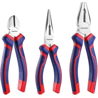 WorkPro Zangen Set 3tlg. Zangensatz Kombizange 180mm Spitzzange 160mm
