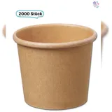 Blanc HYGIENIC Dressingbecher klein, Becher braun 30ml, 2000 Stück, to go, take away, biologisch abbaubar, Kraftpapier+ PE