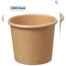 Blanc HYGIENIC Dressingbecher klein, Becher braun 30ml, 2000 Stück, to go, take away, biologisch abbaubar, Kraftpapier+ PE