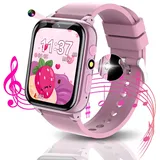 MiracDan Smartwatch Kinder, Kinder Uhren Mädchen mit 26 Spiel, Lernkarten, Hörbuch, Kamera, Musik, Schrittzähler, Taschenlampe, Wecker, Kinder-Smartwatch Spielzeug Geschenk 5–12 Jahre alt