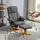 Homcom Relaxsessel mit Hocker Textil 79 x 104 x 80 cm Dunkelgrau