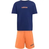adidas Essentials T-Shirt - Shorts Set LK LIN T-SET KE0860 - dark blue/dusky orange 104