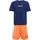adidas Essentials T-Shirt - Shorts Set LK LIN T-SET KE0860 - dark blue/dusky orange 104