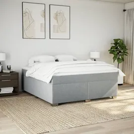 vidaXL Boxspringbett 180 x 200 cm Hellgrau