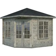 Palmako Holz-Pavillon Melanie Grau BxT: 330 cm x 330 cm inkl.Fußboden