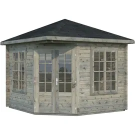 Palmako Holz-Pavillon Melanie Grau BxT: 330 cm x 330 cm inkl.Fußboden