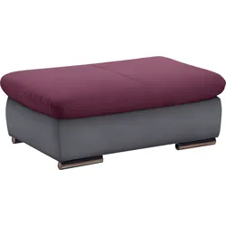 Polsterhocker SIT & MORE "Valantine", lila (dunkelgrau, aubergine), B:102cm H:43cm T:68cm, 100% Polyester, Hocker, individuell zum Kombinieren