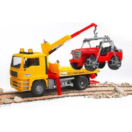 Bruder 02750 - MAN TGA Abschlepp LKW mit Geländewagen 1:16