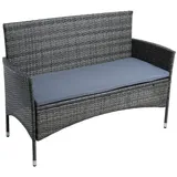 Estexo Gartenbank 125 x 53 x 86 cm Grau