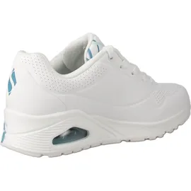 SKECHERS UNO Spread The Love Damen Weite M Weiß/Blau/Türkis 37