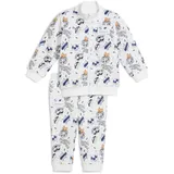 Puma Sportanzug "BMW M Motorsport Jogging-Set mit Allover-Print Kinder", Jungen, Gr. 104, blau (pro blau m color aop), Obermaterial: 68% Baumwolle, 32% Polyester. Rippe: 3% Elasthan, 97% Baumwolle, Sportanzüge