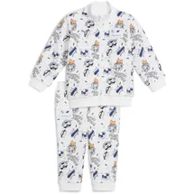 Puma Sportanzug "BMW M Motorsport Jogging-Set mit Allover-Print Kinder", Jungen, Gr. 104, blau (pro blau m color aop), Obermaterial: 68% Baumwolle, 32% Polyester. Rippe: 3% Elasthan, 97% Baumwolle, Sportanzüge