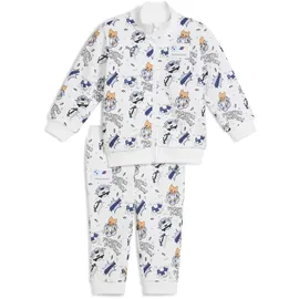Puma Sportanzug "BMW M Motorsport Jogging-Set mit Allover-Print Kinder", Jungen, Gr. 104, blau (pro blau m color aop), Obermaterial: 68% Baumwolle, 32% Polyester. Rippe: 3% Elasthan, 97% Baumwolle, Sportanzüge