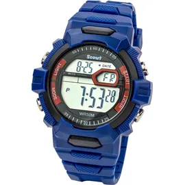 Scout Quarzuhr 0 mm Kunststoff Blau Silikonarmband Blau