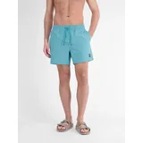 Lerros Strandshorts LERROS, Herren, Gr. 3XL, N-Gr, reef blau, Web, Obermaterial: 100% Polyester, unifarben, normal kniefrei, Hosen Strandshorts, aus Seersucker, mit Kordelzug