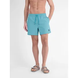 Lerros Strandshorts LERROS, Herren, Gr. 3XL, N-Gr, reef blau, Web, Obermaterial: 100% Polyester, unifarben, normal kniefrei, Hosen Strandshorts, aus Seersucker, mit Kordelzug