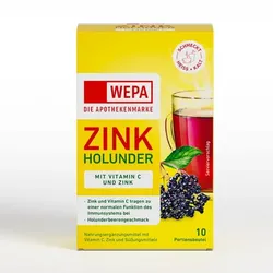 WEPA Zink Holunder+Vit.C+Zink Pulver 10X10 g