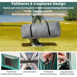 Costway Tunnelzelt 4-6 Personen Grün