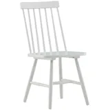 Livetastic Stuhl-Set, Weiß, Holz, Kautschukholz, massiv, zylindrisch, 43x87x55 cm, Stühle