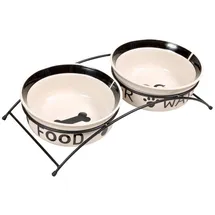 Trixie Eat on Feet Two Hundenapf-Set aus Keramik, 1,6 l,