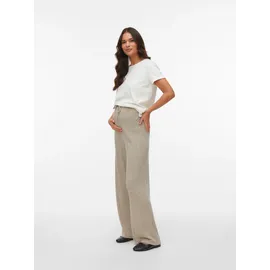 MAMA LICIOUS Mamalicious Umstandshose MLPAMMIE WIDE JRS PANTS HW NOOS mit elastischer Passform, aus Jersey grün XL (42)