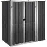 vidaXL Metallgerätehaus 1,61 x 0,89 x 1,61 m anthrazit