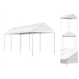 vidaXL Pavillon mit Dach Weiß 6,69x2,28x2,69 m Polyethylen