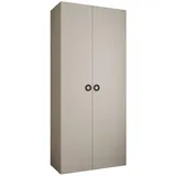 abiks möbel Drehtürenschrank COMO 110 x 245,5 x 40 cm Schwarz