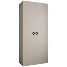 abiks möbel Drehtürenschrank COMO 110 x 245,5 x 40 cm Schwarz
