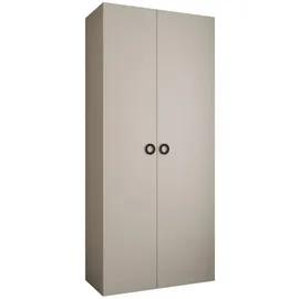 abiks möbel Drehtürenschrank COMO 110 x 245,5 x 40 cm Schwarz