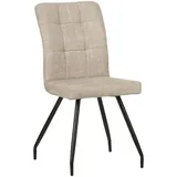 Boxxx Stuhl, Beige, Metall, Textil, Rundrohr, 44x88x59 cm, Stoffauswahl, Esszimmer, Stühle, Esszimmerstühle, Vierfußstühle