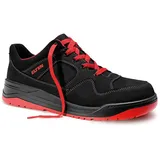 ELTEN MAVERICK black-red Low ESD S3, Herren, Leder, Stahlkappe, leicht, sportlich, Schwarz, Größe: 43