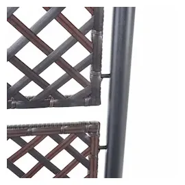 Mendler Rankkasten HWC-D76 142 x 43 x 43 cm Braun