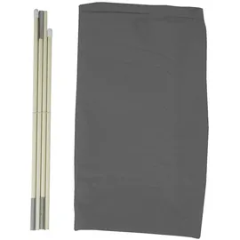 Mendler Schutzhülle HWC für Ampelschirm bis 3,5 m, Abdeckhülle Cover mit Reißverschluss ~ anthrazit