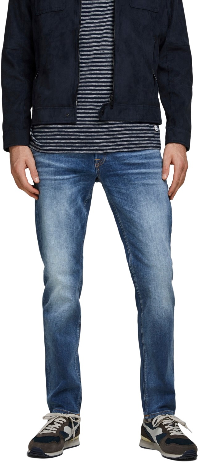 Jack & Jones Herren Jeans JJIMIKE JJORIGINAL JOS 411 Comfort Fit Blau Normaler Bund Reißverschluss W 28 L 32