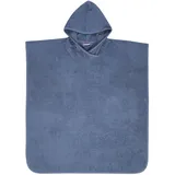 Wörner Badeponcho WÖRNER "Badeponcho Uni" Gr. M, blau (dunkelblau), L:80cm, Baumwolle, Hausmäntel, maschinenwaschbar, trocknergeeignet