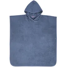 Wörner Badeponcho WÖRNER "Badeponcho Uni" Gr. M, blau (dunkelblau), L:80cm, Baumwolle, Hausmäntel, maschinenwaschbar, trocknergeeignet
