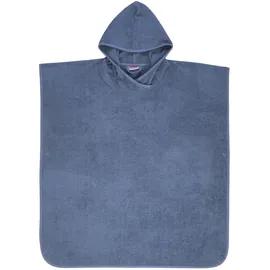 Wörner Badeponcho WÖRNER "Badeponcho Uni" Gr. M, blau (dunkelblau), L:80cm, Baumwolle, Hausmäntel, maschinenwaschbar, trocknergeeignet