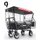 onbest Bollerwagen faltbar mit Dach schwarz/Kühltasche