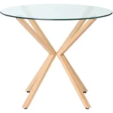 Beliani Esstisch transparent 90 cm