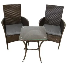 MonsterShop Jardí Bistro Set 3-tlg. Braun