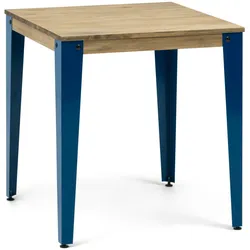 BOX Furniture Lunds Square Table 70x70x75cm Blau in massivem Kiefernholz mit Vintage-Industrie-Stil beenden Box Möbel