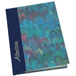 Adressbuch Marmor, A6, 112 Seiten, blau
